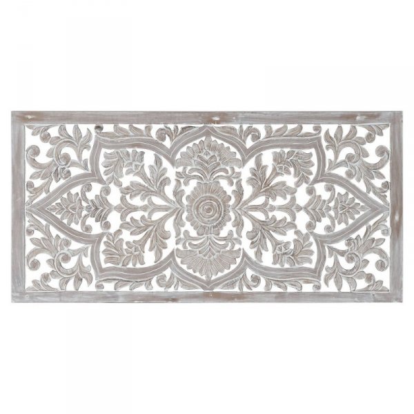 Zagłówek do łóżka DKD Home Decor 163 x 3,5 x 81 cm Biały Drewno MDF