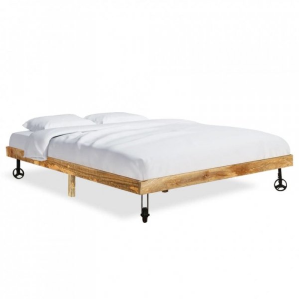 Rama łóżka, lite drewno mango, 200 x 200 cm