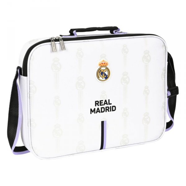 Torba szkolna Real Madrid C.F. Czarny Biały (38 x 28 x 6 cm)
