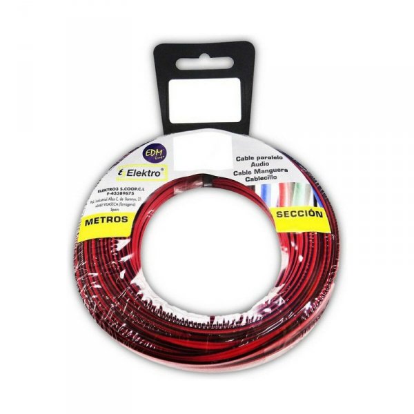Kabel audio EDM 2 x 1,5 mm Czerwony/Czarny 20 m