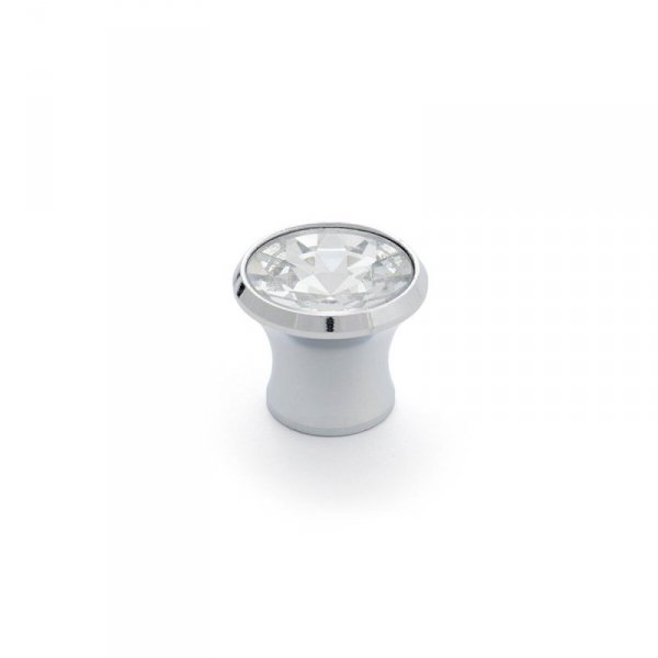 Gałka Rei 943 Okrągły Chromowanie Szkło Aluminium 4 Sztuk (Ø 27 x 23 mm)