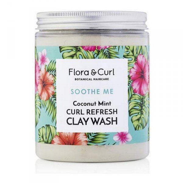 Maska Zwalczająca Wypadanie Włosów Flora & Curl Soothe Me Mięta Kokos Glina Odświeżający 260 g