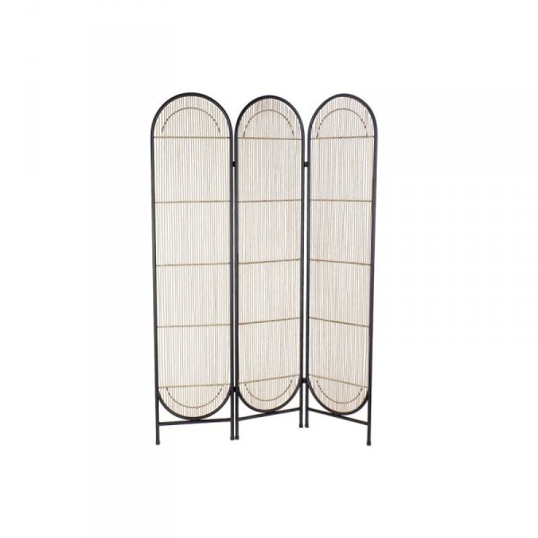 Parawan DKD Home Decor Brązowy Metal Rattan (126 x 2 x 180 cm)
