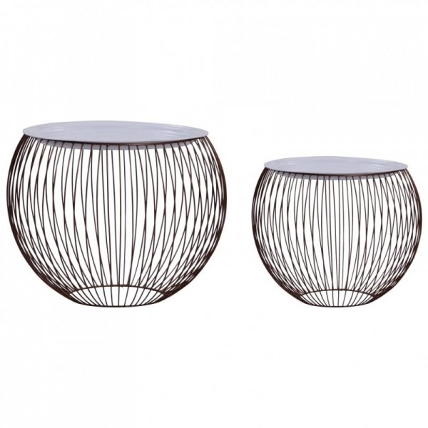 Stoliki kawowe, 2 szt., złote