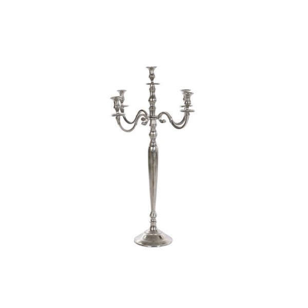 Świecznik DKD Home Decor 56 x 56 x 100 cm Srebrzysty Aluminium