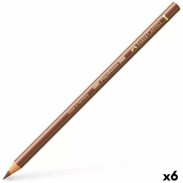 Kredki Faber-Castell Polychromos Brązowy (6 Sztuk)