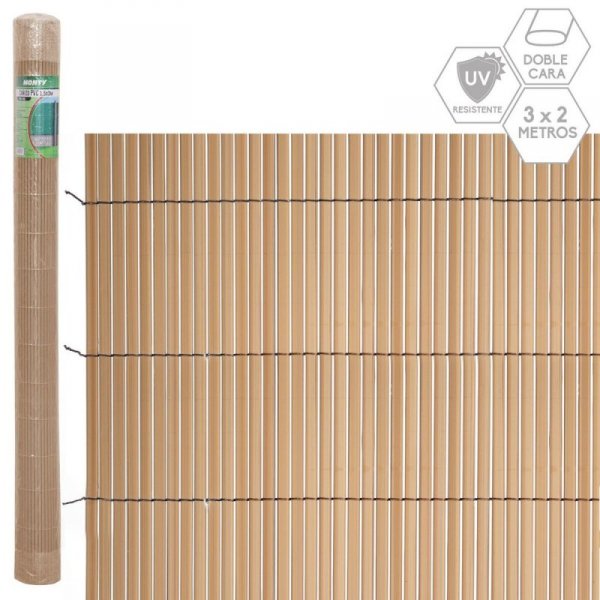 Mata trzcinowa Brązowy PVC 1 x 300 x 200 cm