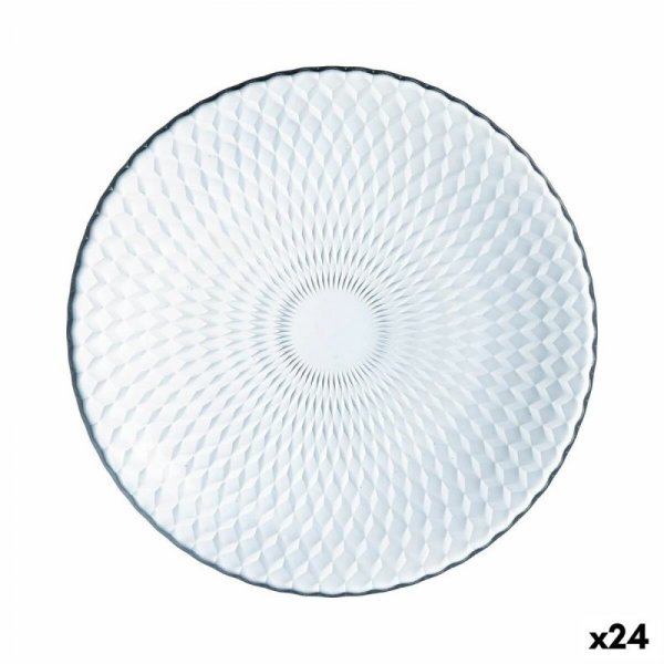 Plochá doska Luminarc Pampille Przezroczysty Szkło (25 cm) (24 Sztuk)