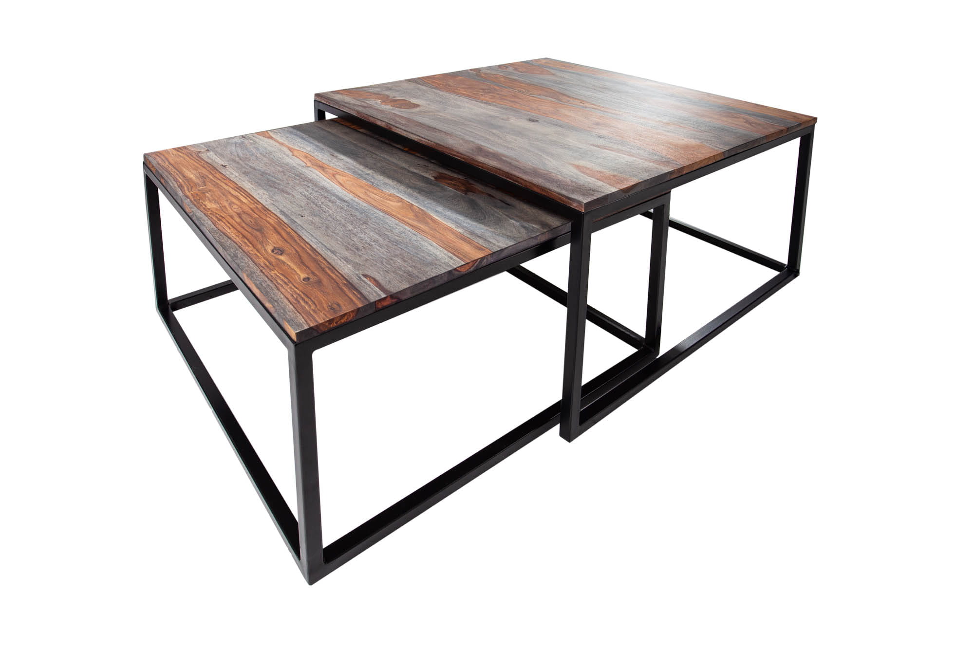 Stolik kawowy New Tetris zestaw dwóch popielaty