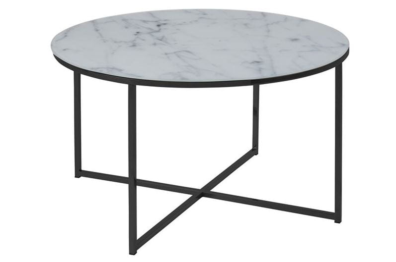 Stolik kawowy Alisma biały-czarny Actona