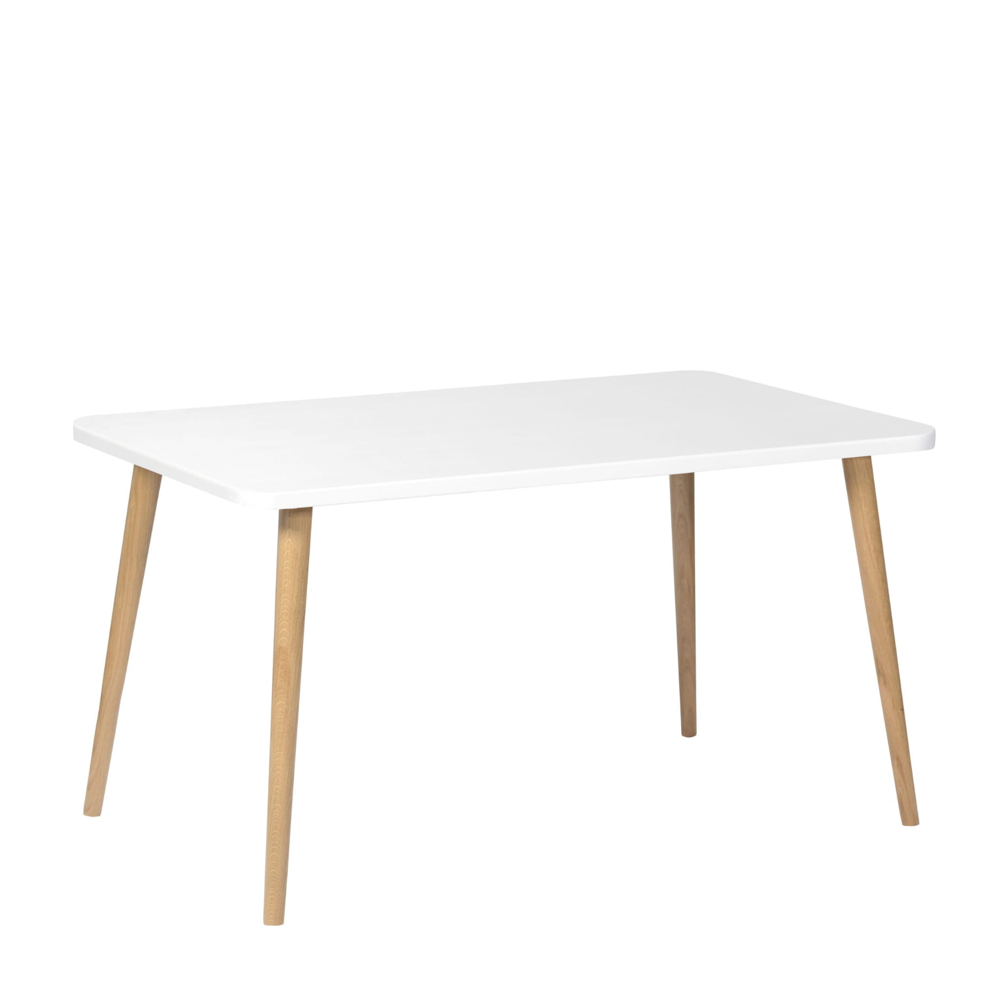 Stolik Crystal White 60x100 dębowe nogi