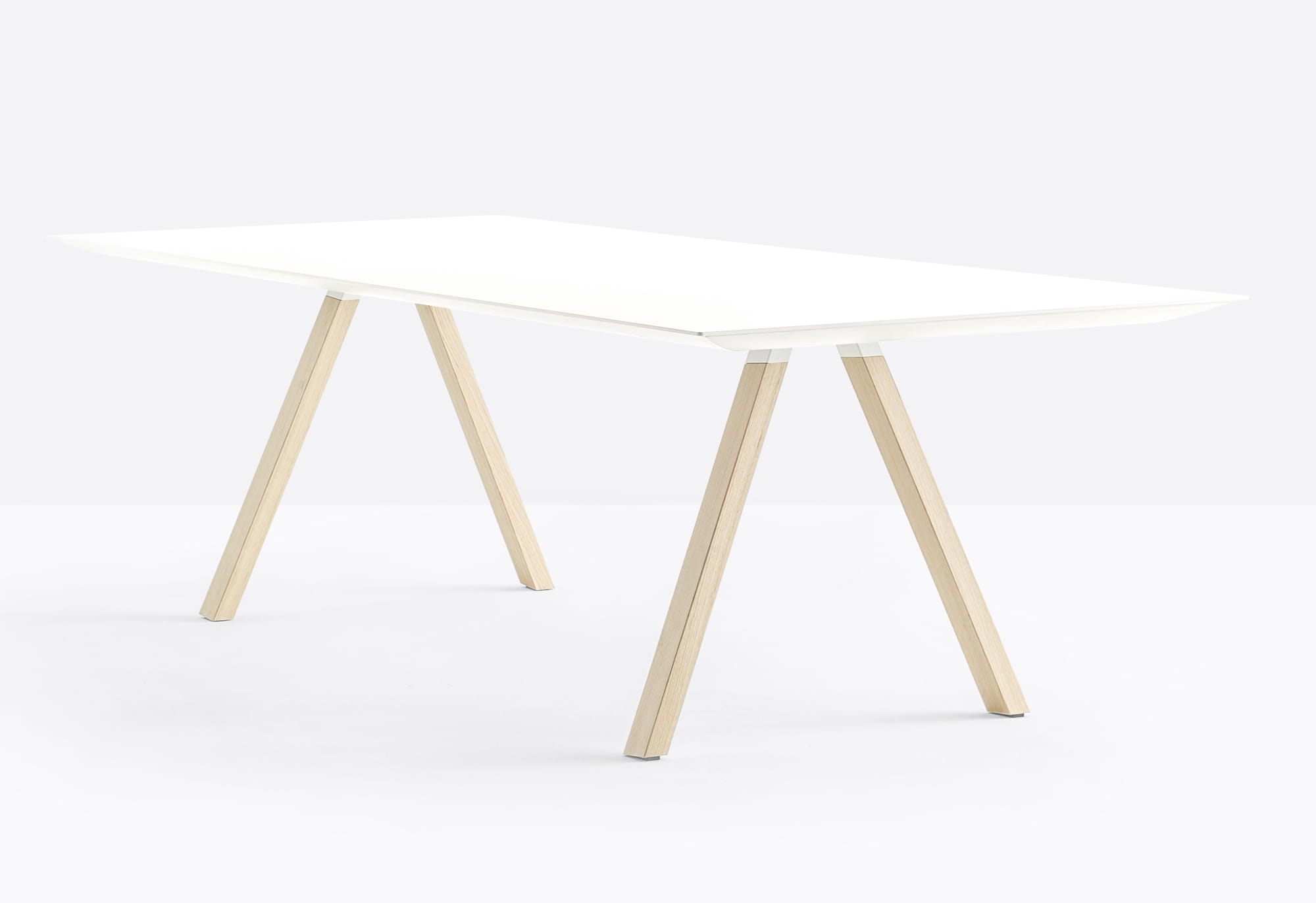 Pedrali Stół Arki Wood 200x100 cm BI Biały - Pedrali