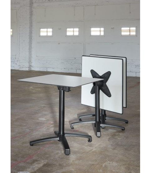 Stół Fall 70x70 cm Black-Silver Resol