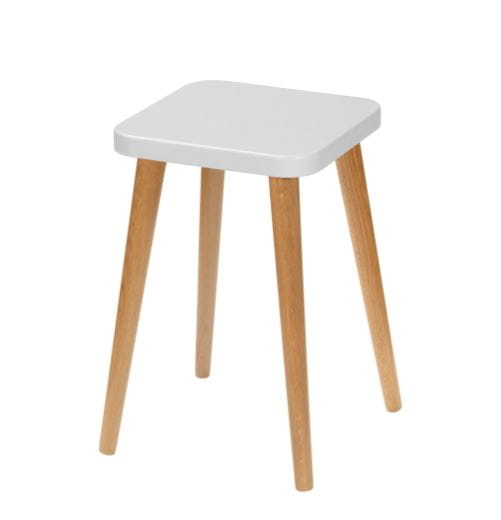 Moon Wood Taboret Gray Moon 30x30 cm dębowa noga