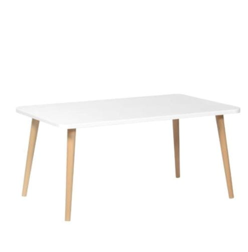 Moon Wood Stolik Crystal White 60x100 dębowe nogi