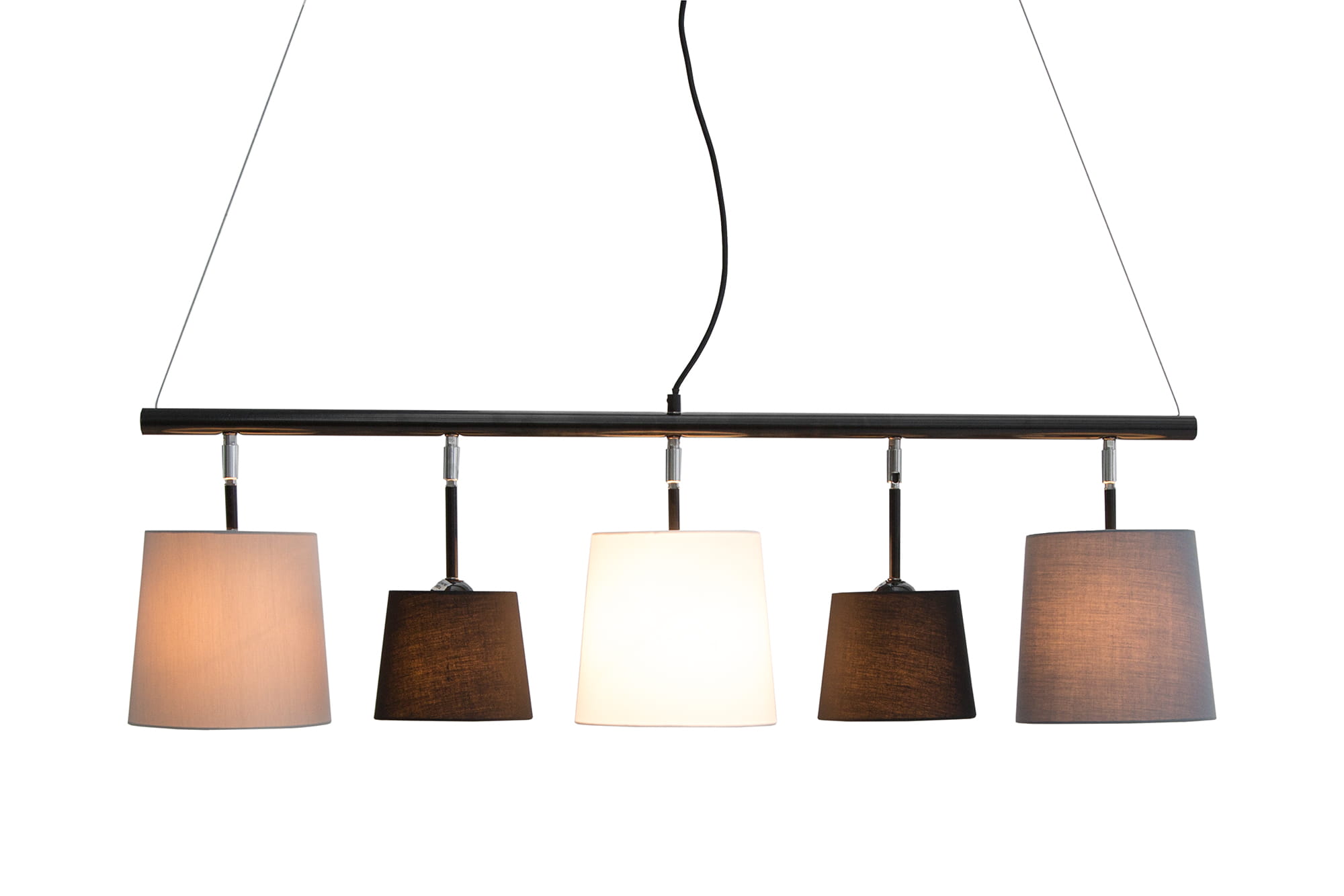 Lampa wisząca Floor 100 cm czarno-szaro-biała