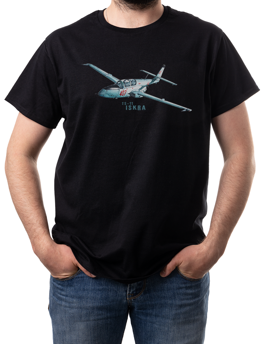 Iskra — koszulka (Kolor koszulki: czarny; Rozmiar: XL (męska); Rodzaj nadruku: Iskra)