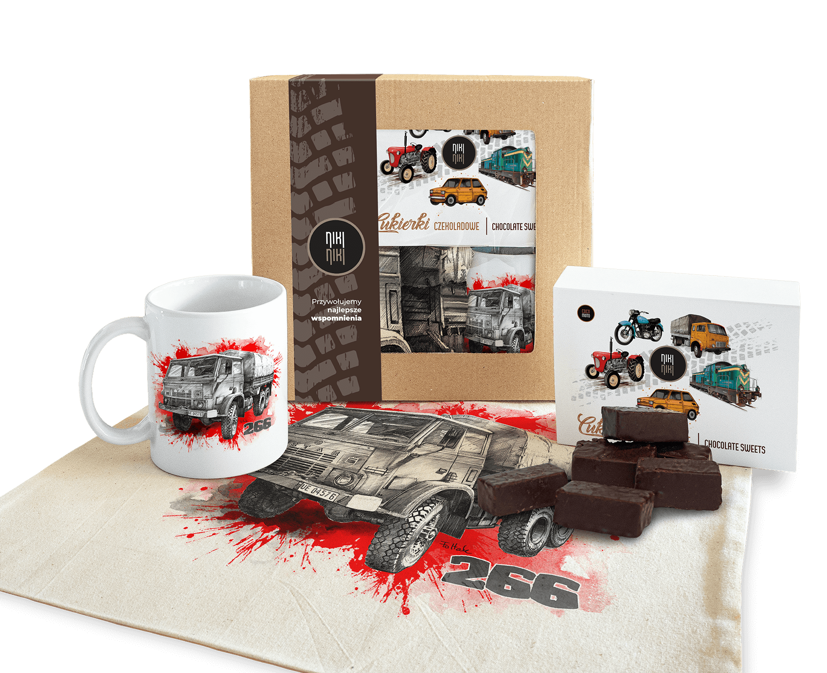 Star 266 — paczka (Zawartość paczki: koszulka - torba - kubek - słodycze; Rozmiar koszulki / bluzy: 7 - 8 lat; Kolor koszulki / bluzy: biały; Rodzaj n