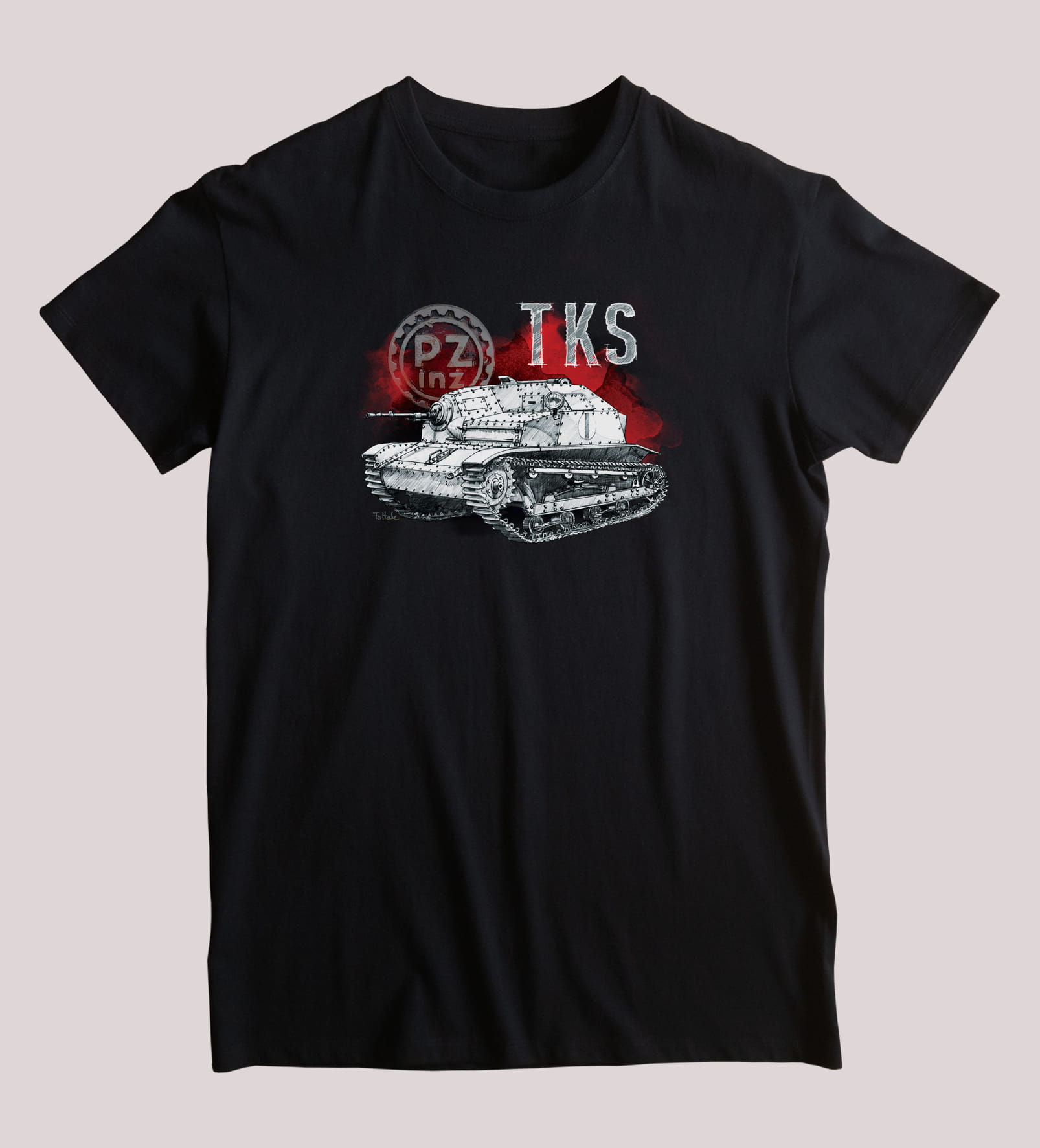 TKS — koszulka (Kolor koszulki: czarny; Rozmiar: XL (męska); Rodzaj nadruku: TKS)