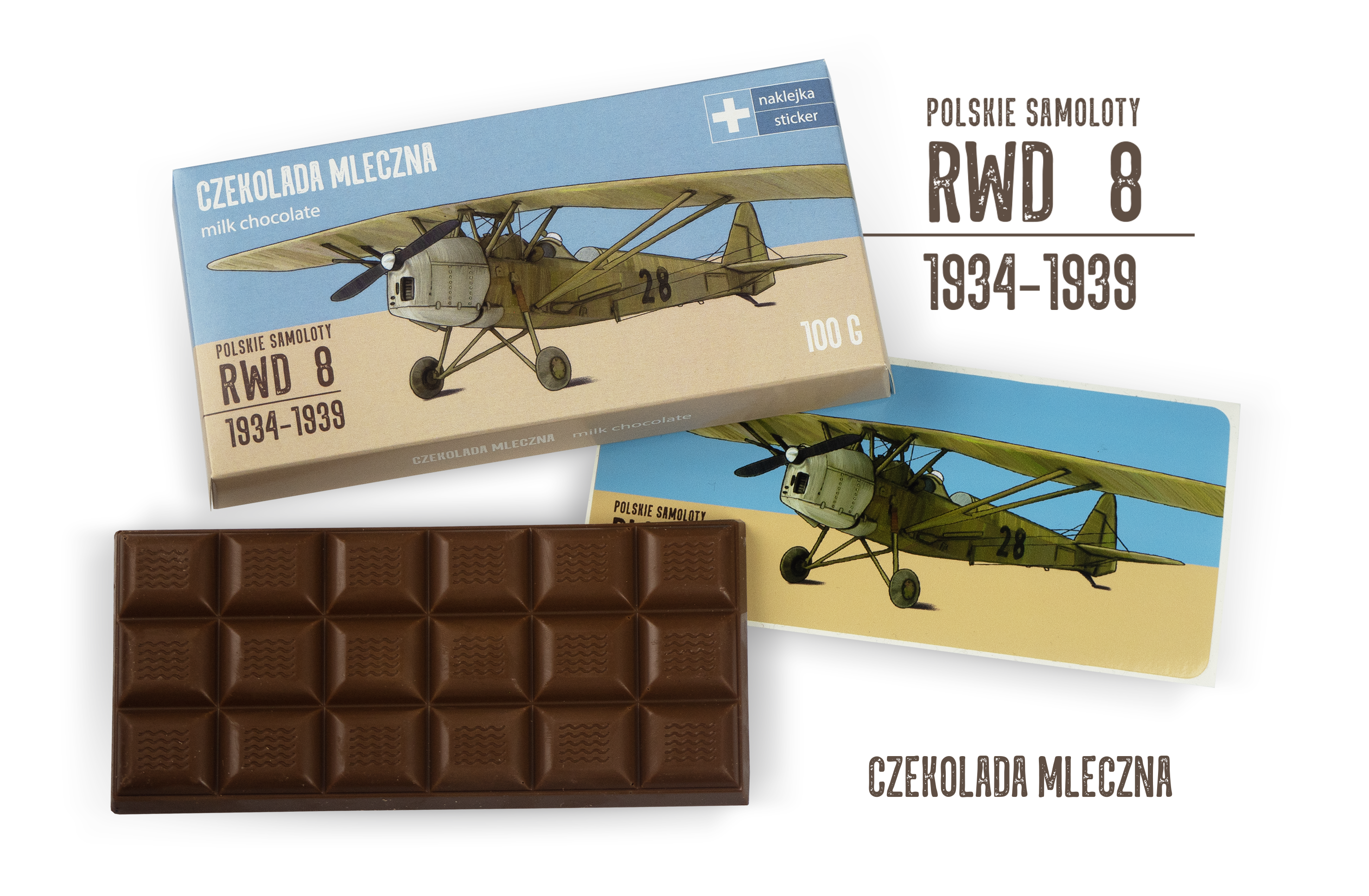 RWD-8 — czekolada mleczna z naklejką& CocoMoto