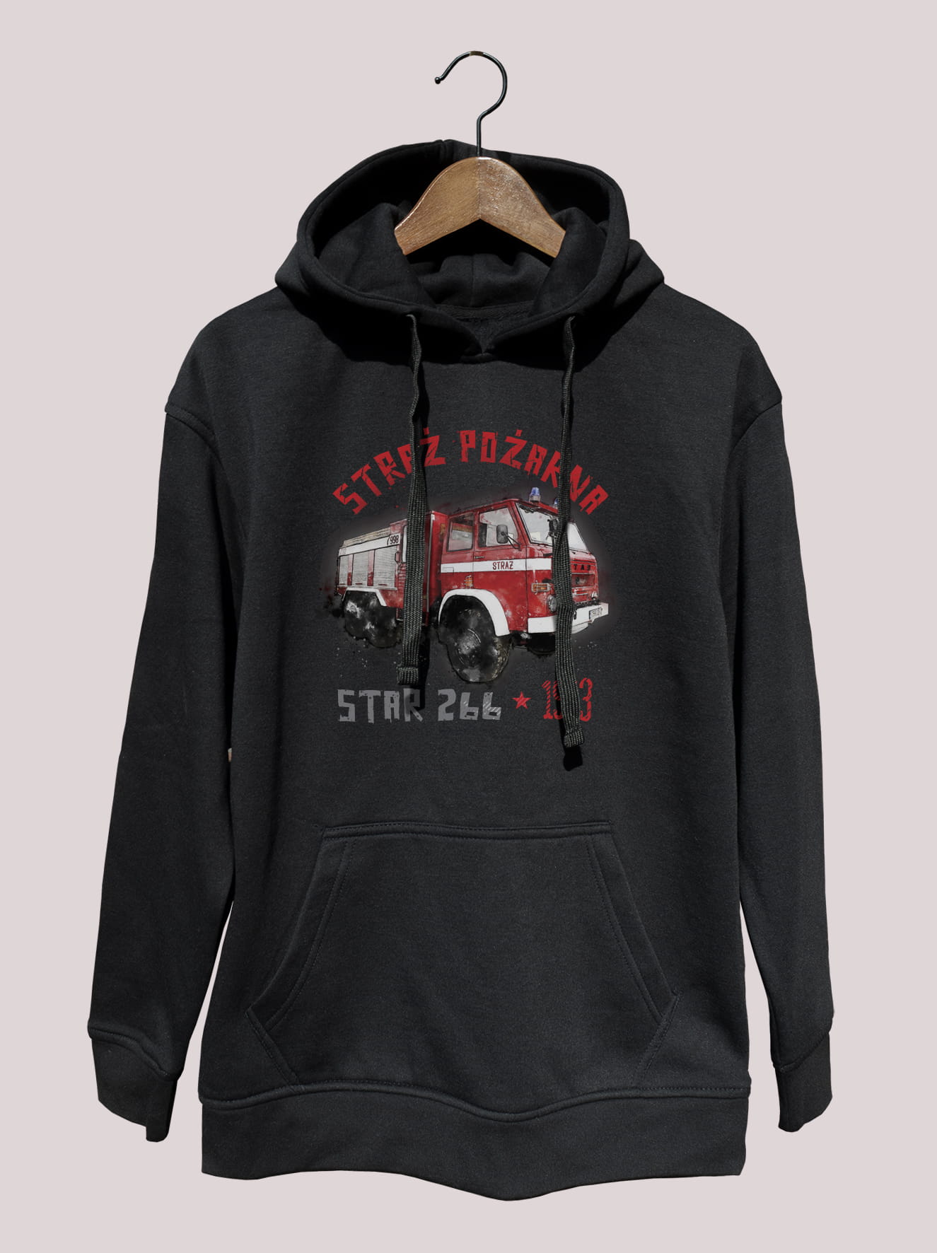 Straż Pożarna — bluza (Rozmiar: L; Kolor bluzy: czarny; Rodzaj nadruku: Straż Pożarna)