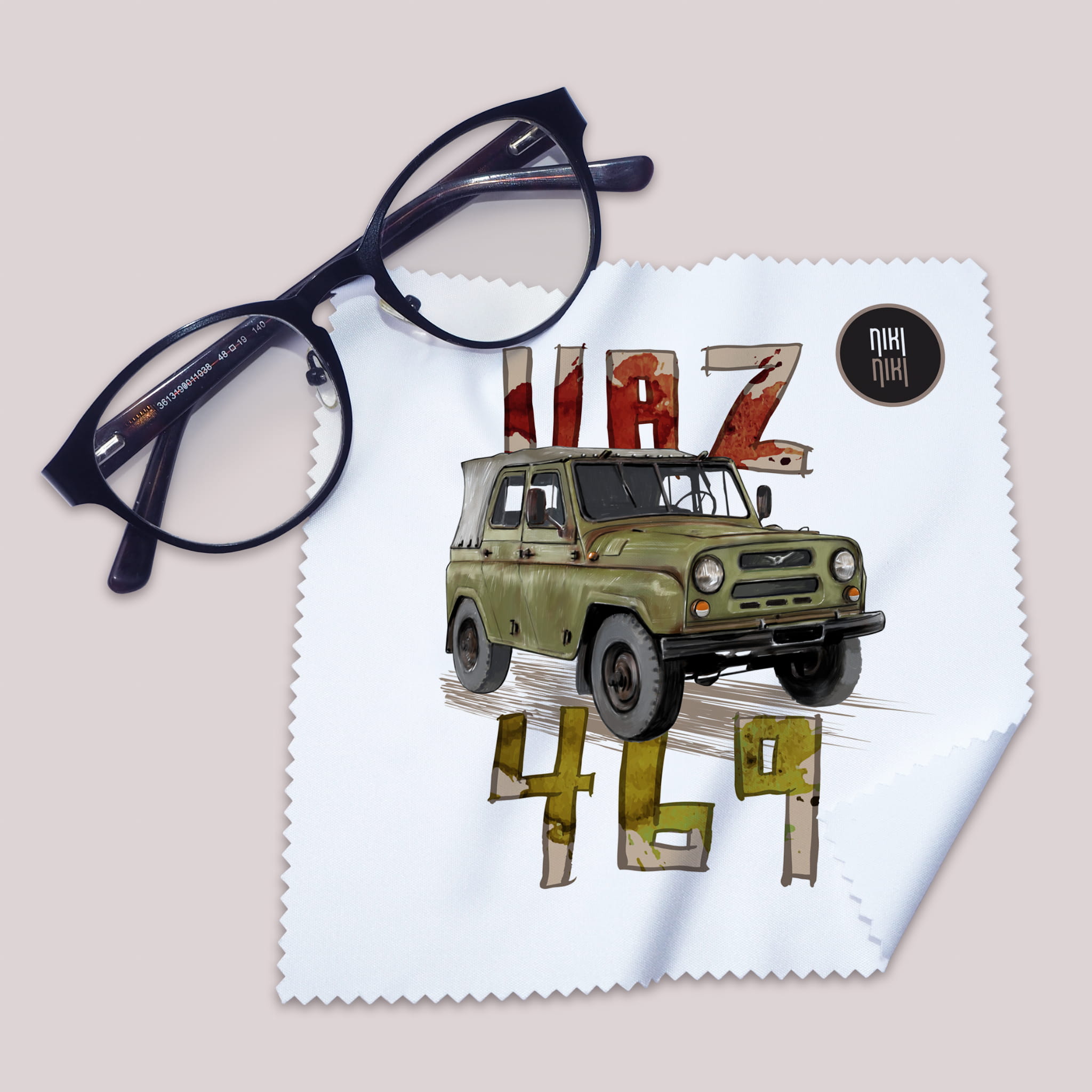 UAZ 469 — ściereczka (Kolor nadruku: zielony; Rodzaj nadruku: UAZ)