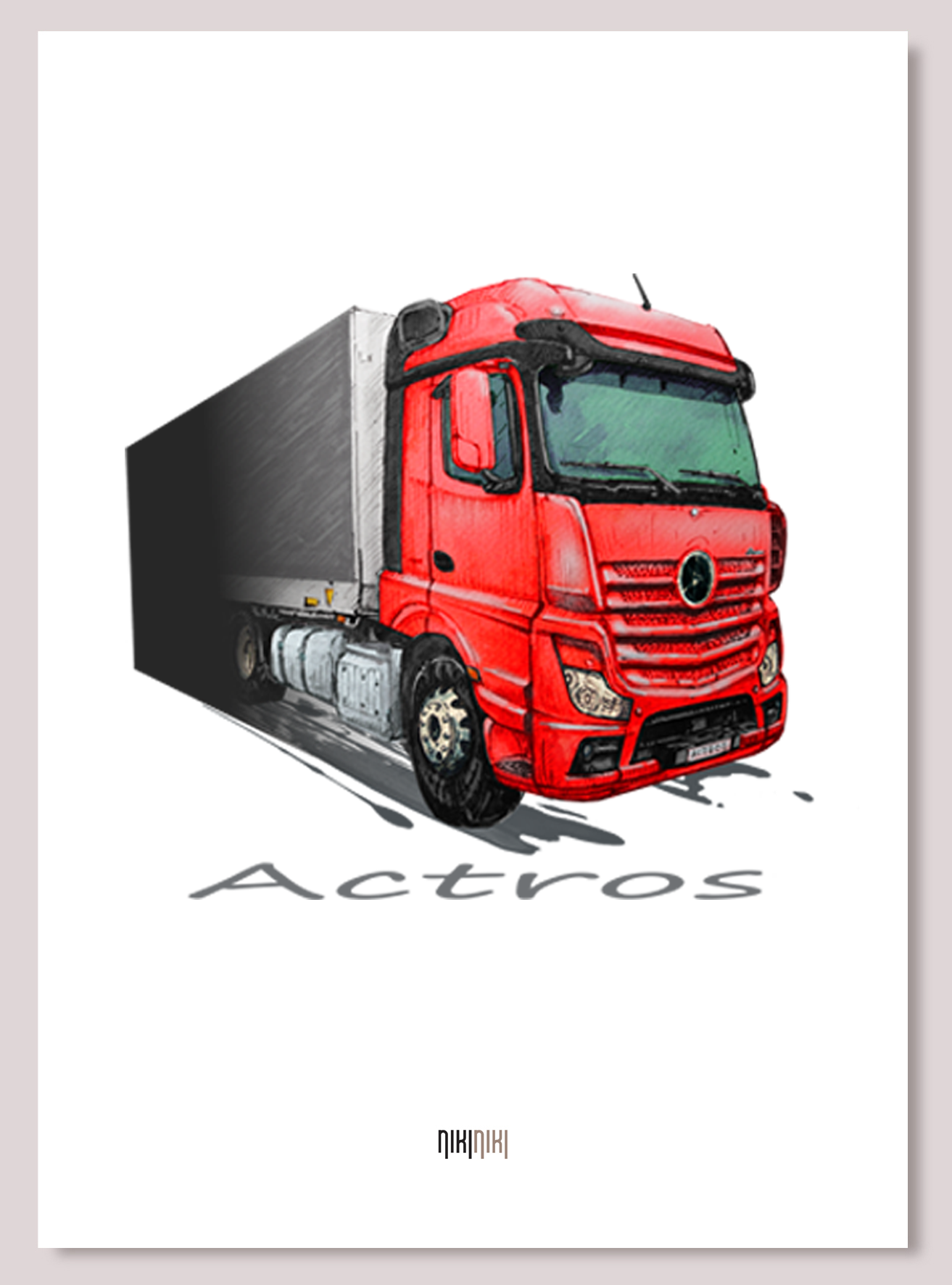 Mercedes-Benz Actros — plakat (Rodzaj nadruku: Mercedes-Benz Actros)