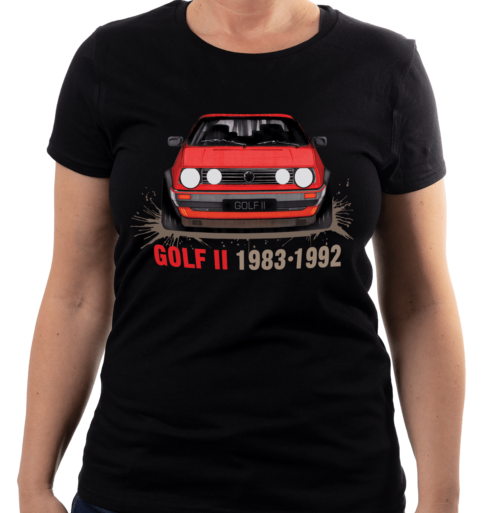Golf II — koszulka (Kolor koszulki: czarny; Rozmiar: M (damska); Rodzaj nadruku: Golf II)