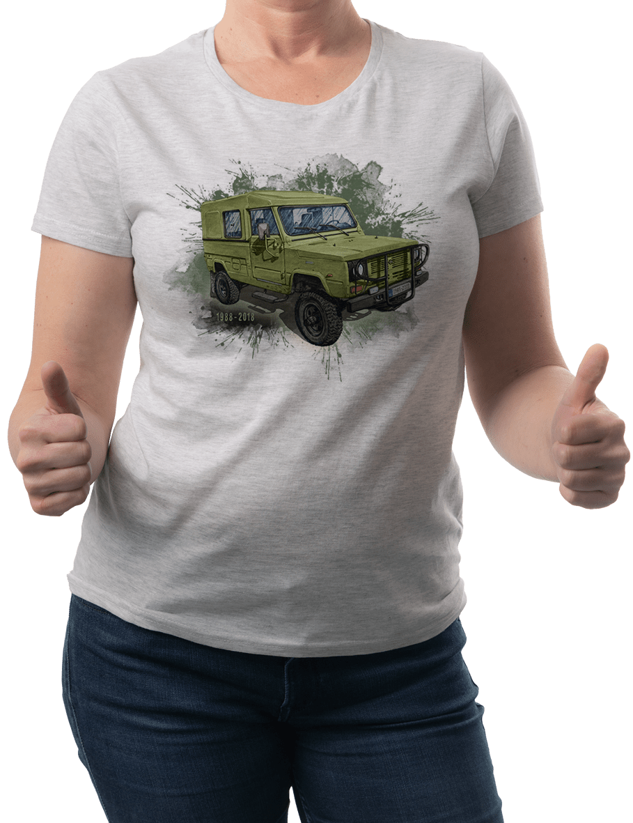 Honker — koszulka (Kolor koszulki: jasnoszary melanż; Rozmiar: XL (damska); Rodzaj nadruku: Honker)