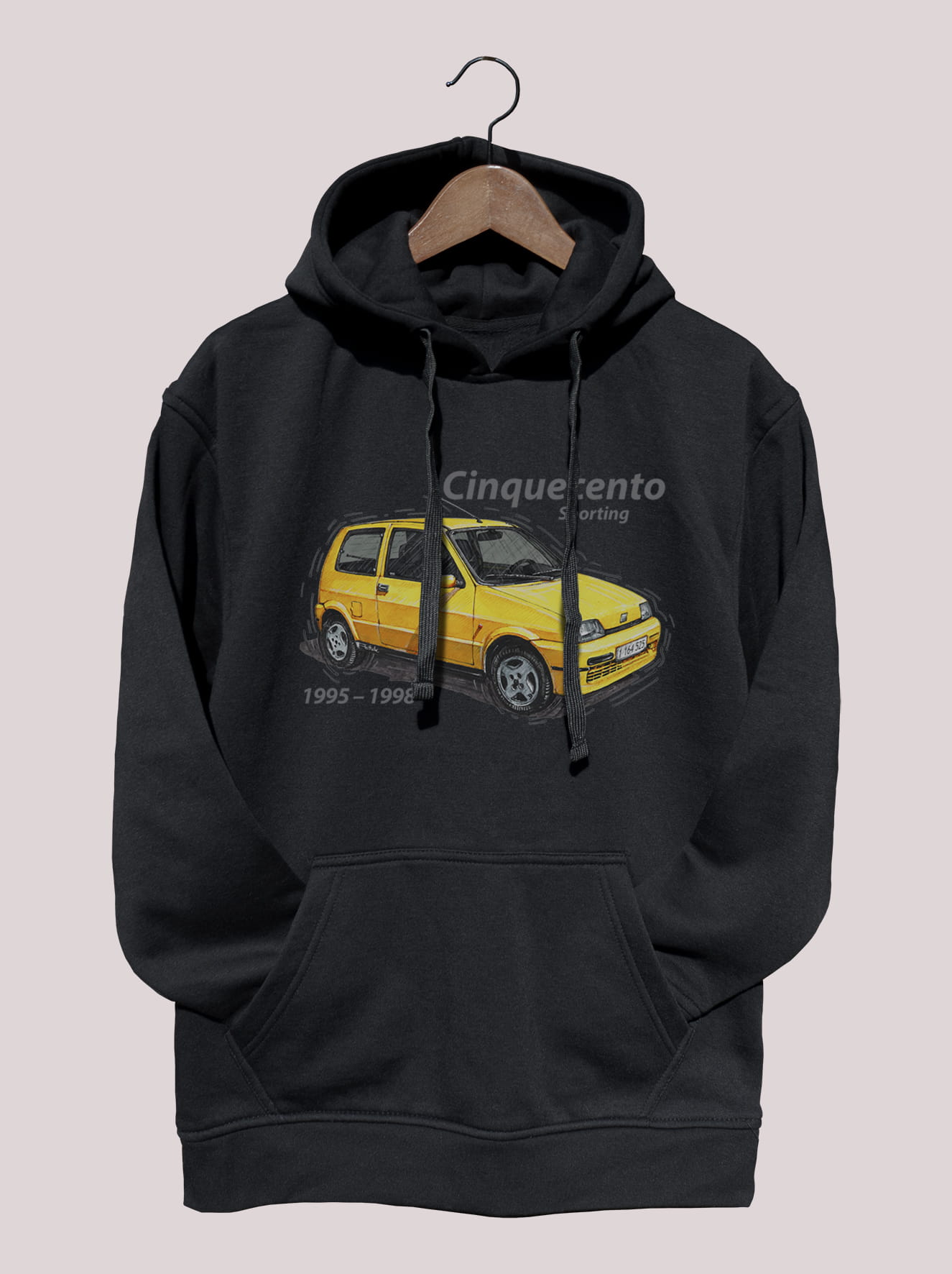 Cinquecento — bluza (Rozmiar: S; Kolor bluzy: czarny; Rodzaj nadruku: Cinquecento)