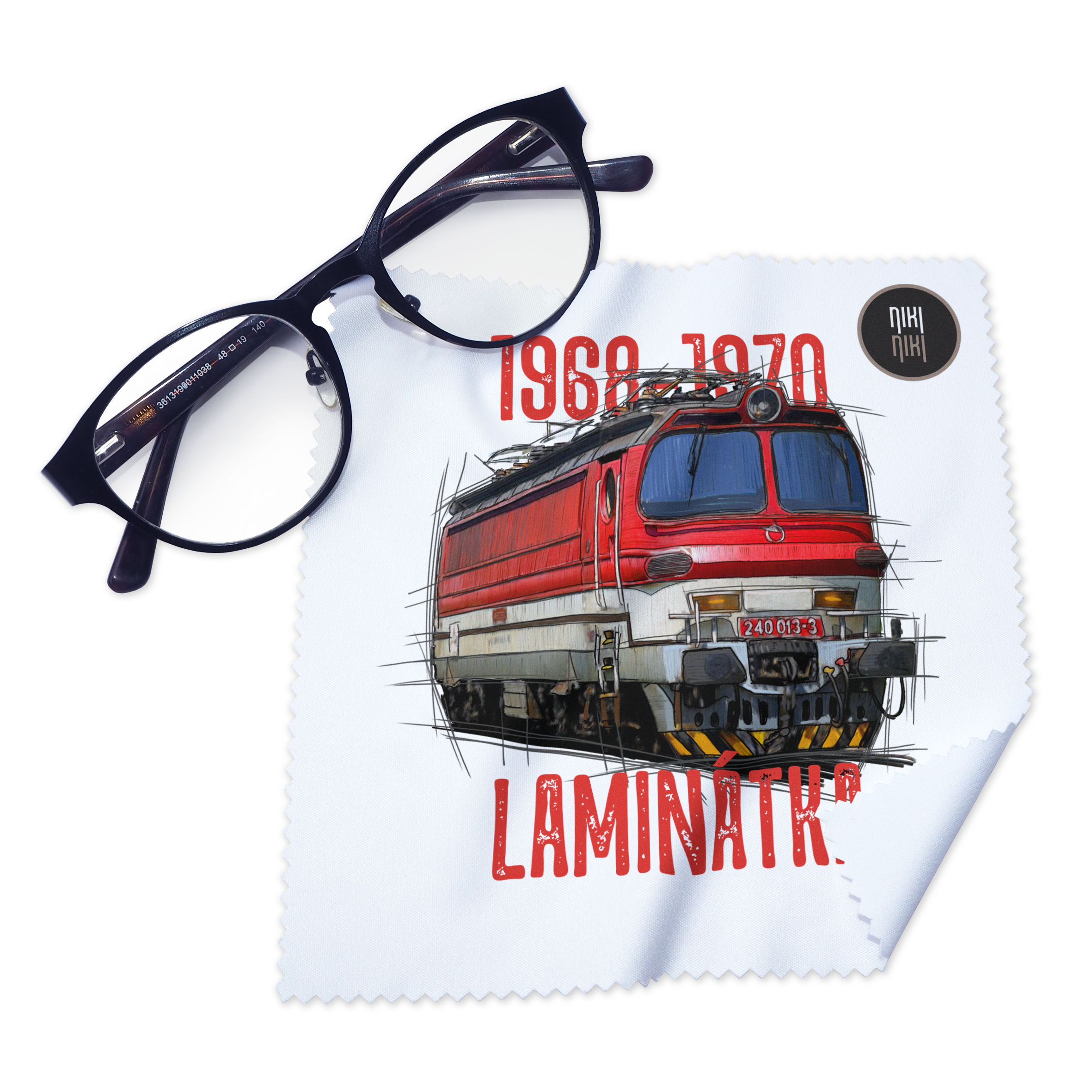 Laminatka — ściereczka (Kolor nadruku: czerwony; Rodzaj nadruku: Laminatka)