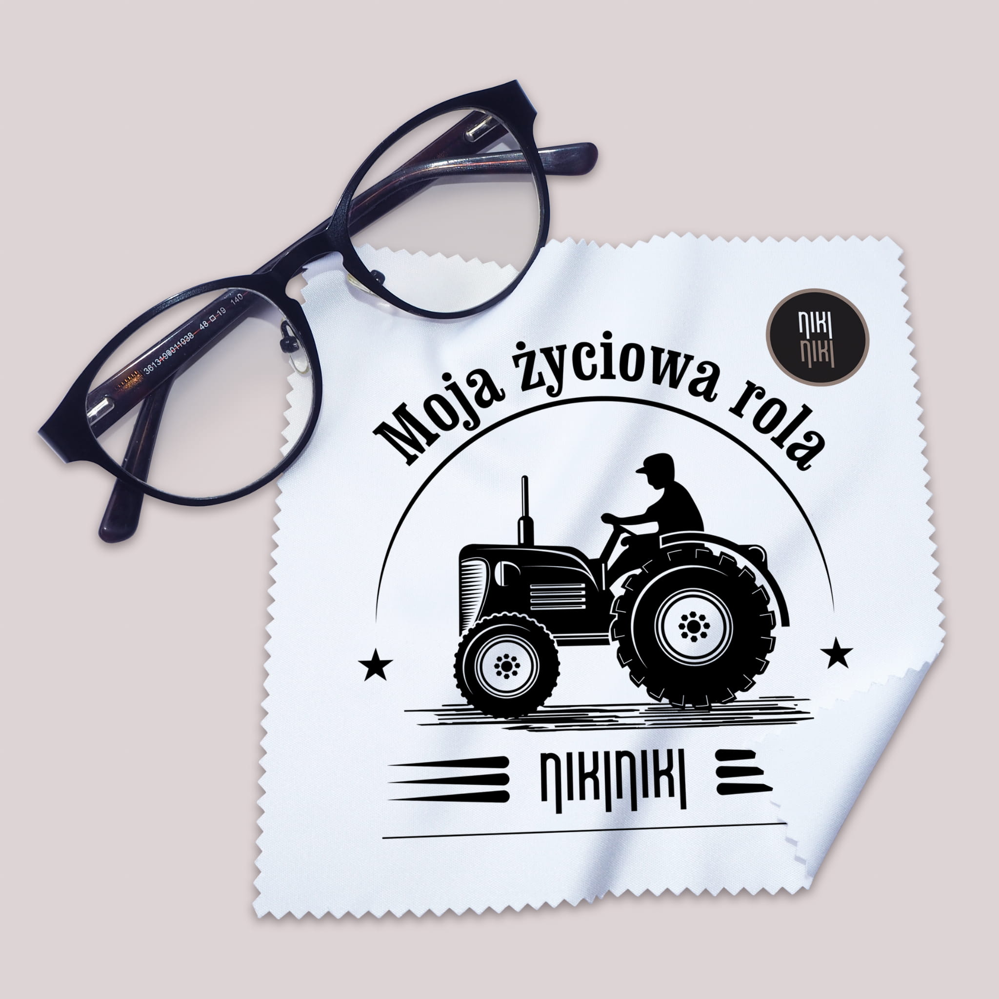 Traktor — ściereczka (Kolor nadruku: czarny; Rodzaj nadruku: Traktor)