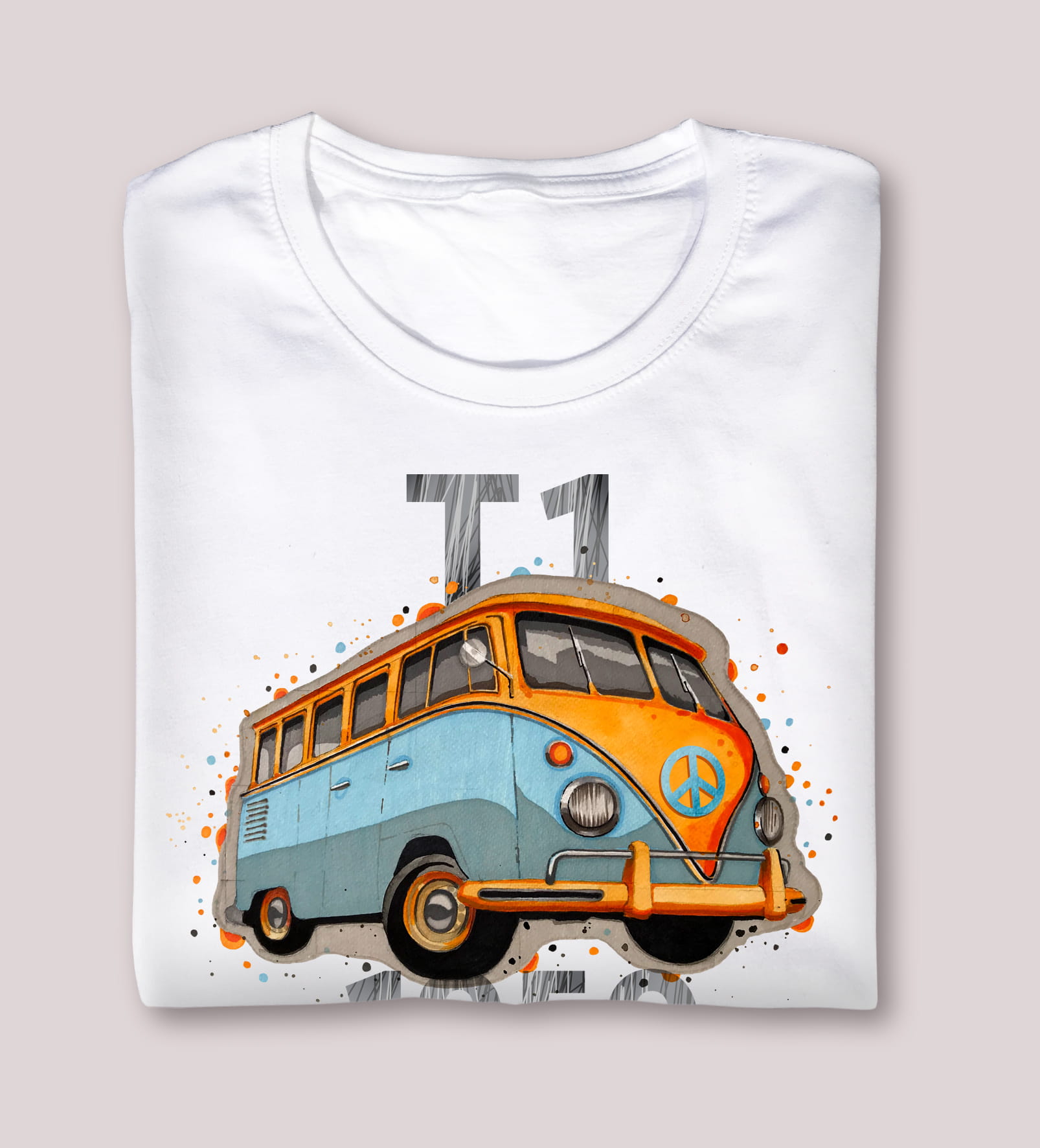 VW T1 — koszulka (Kolor koszulki: biały; Rozmiar: XS (męska); Rodzaj nadruku: VW T1)