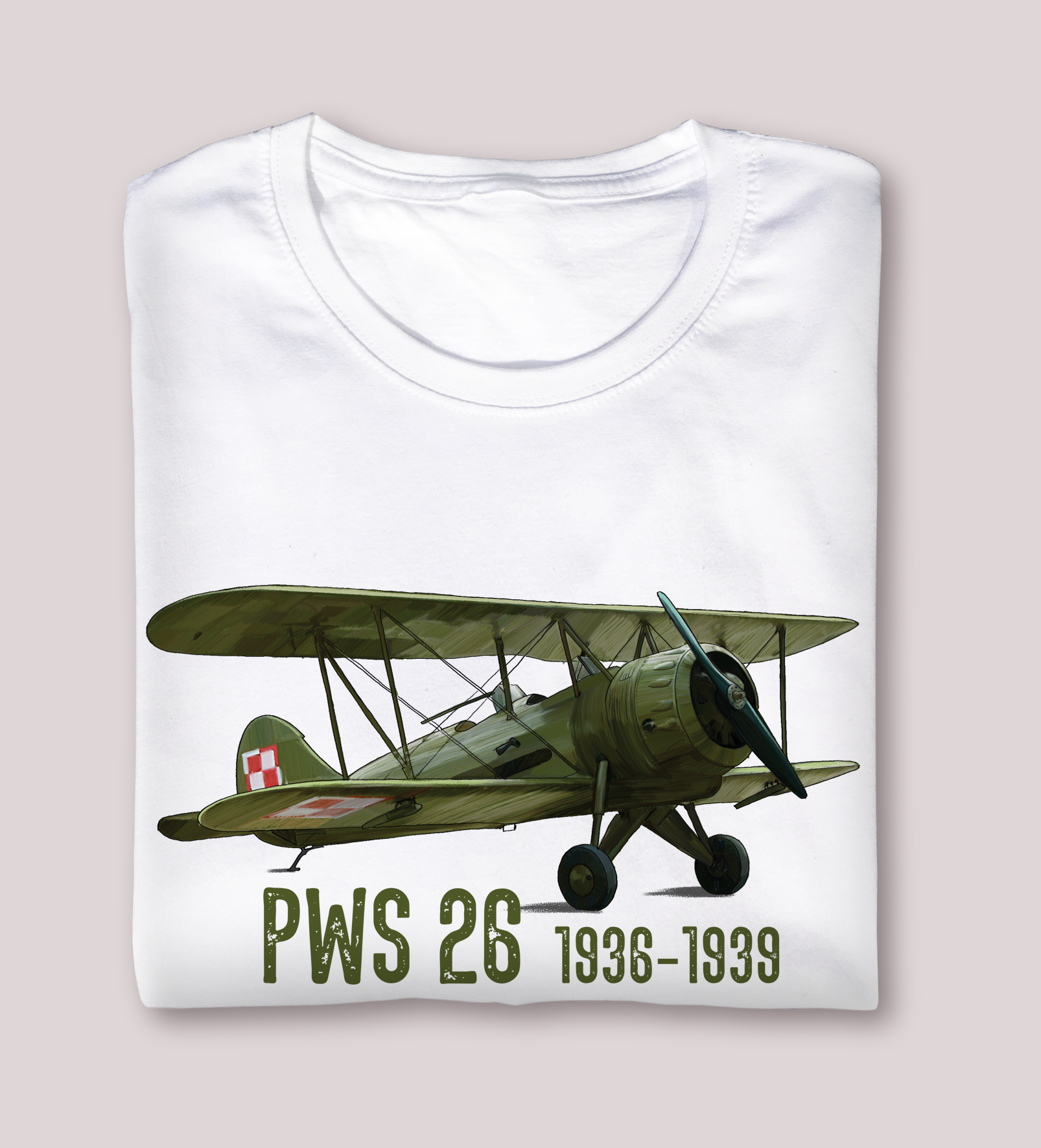 PWS-26 — koszulka (Kolor koszulki: biały; Rozmiar: 7 - 8 lat; Rodzaj nadruku: PWS-26)