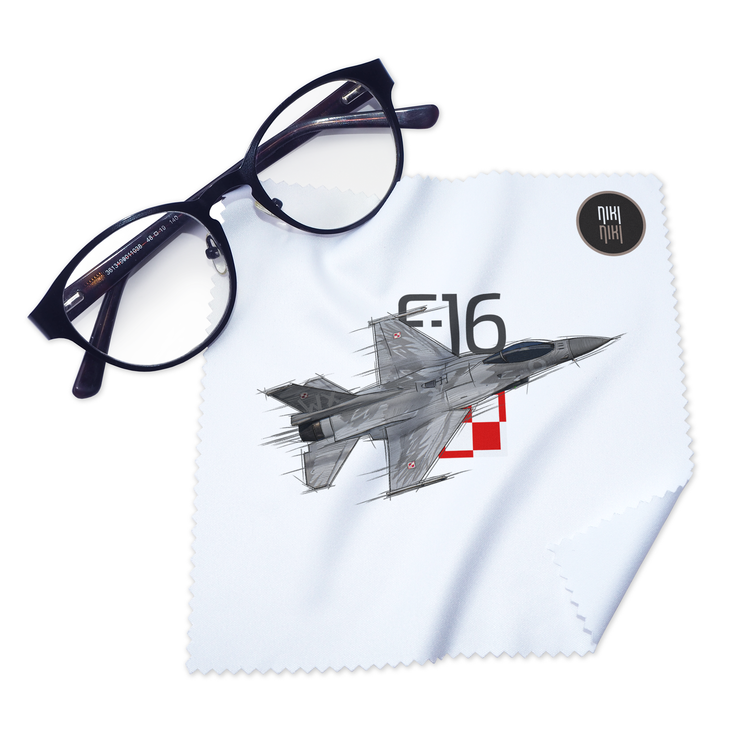 F-16 — ściereczka (Kolor nadruku: srebrny; Rodzaj nadruku: F-16)