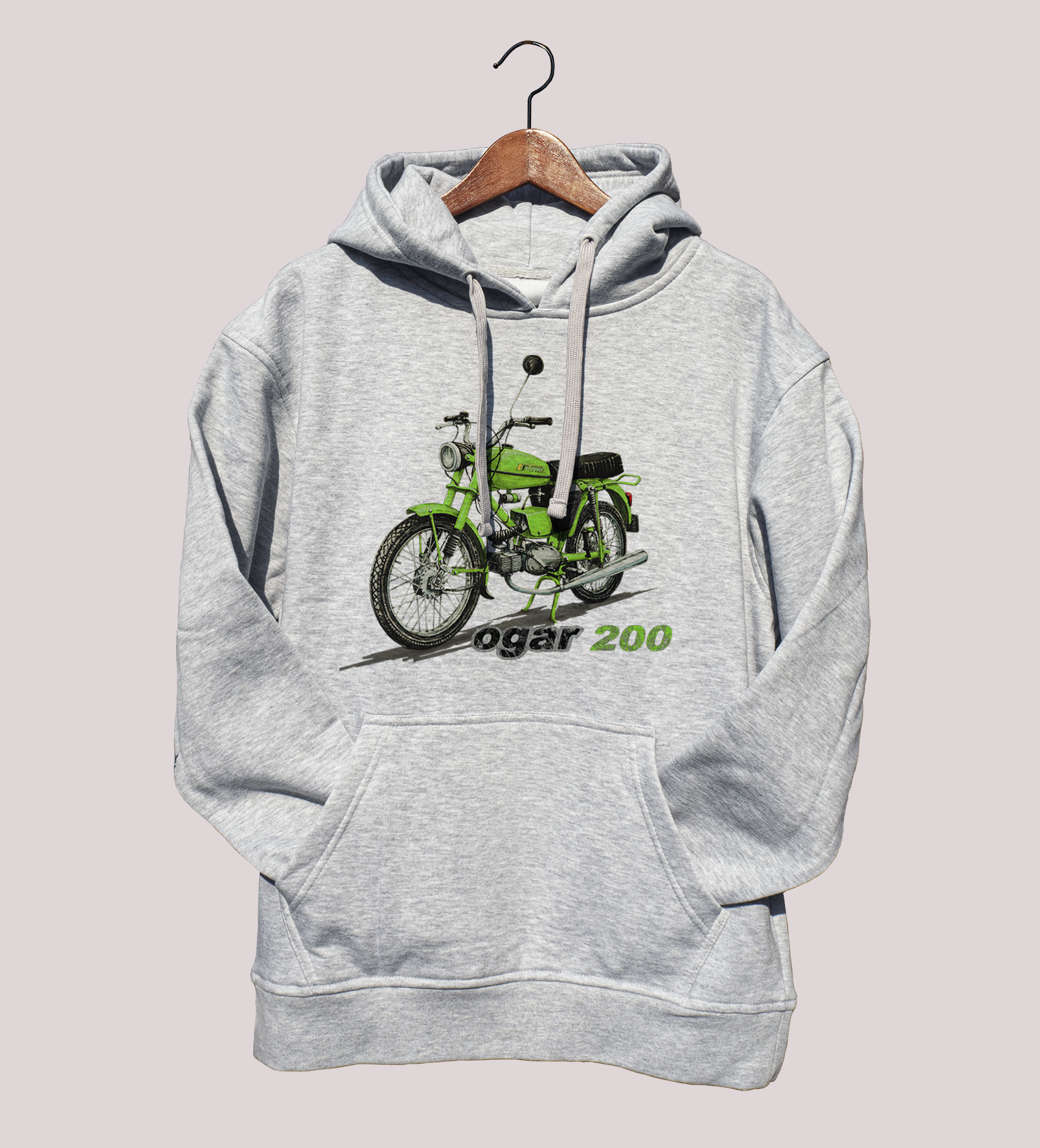 Ogar — bluza (Rozmiar: XXL; Kolor bluzy: szary; Rodzaj nadruku: Romet Ogar 200)