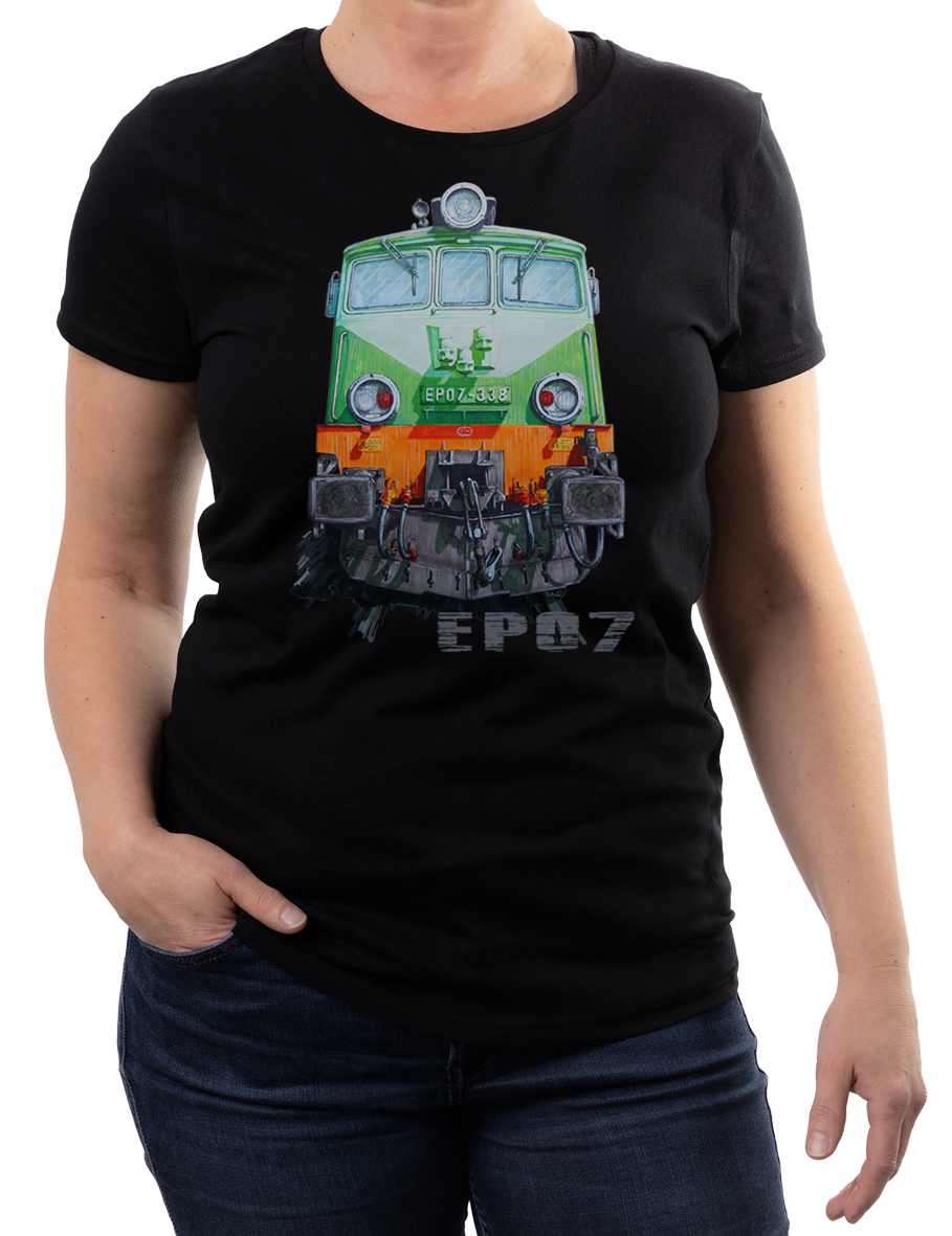 EP07 — koszulka (Kolor koszulki: czarny; Rozmiar: M (damska); Rodzaj nadruku: EP07)