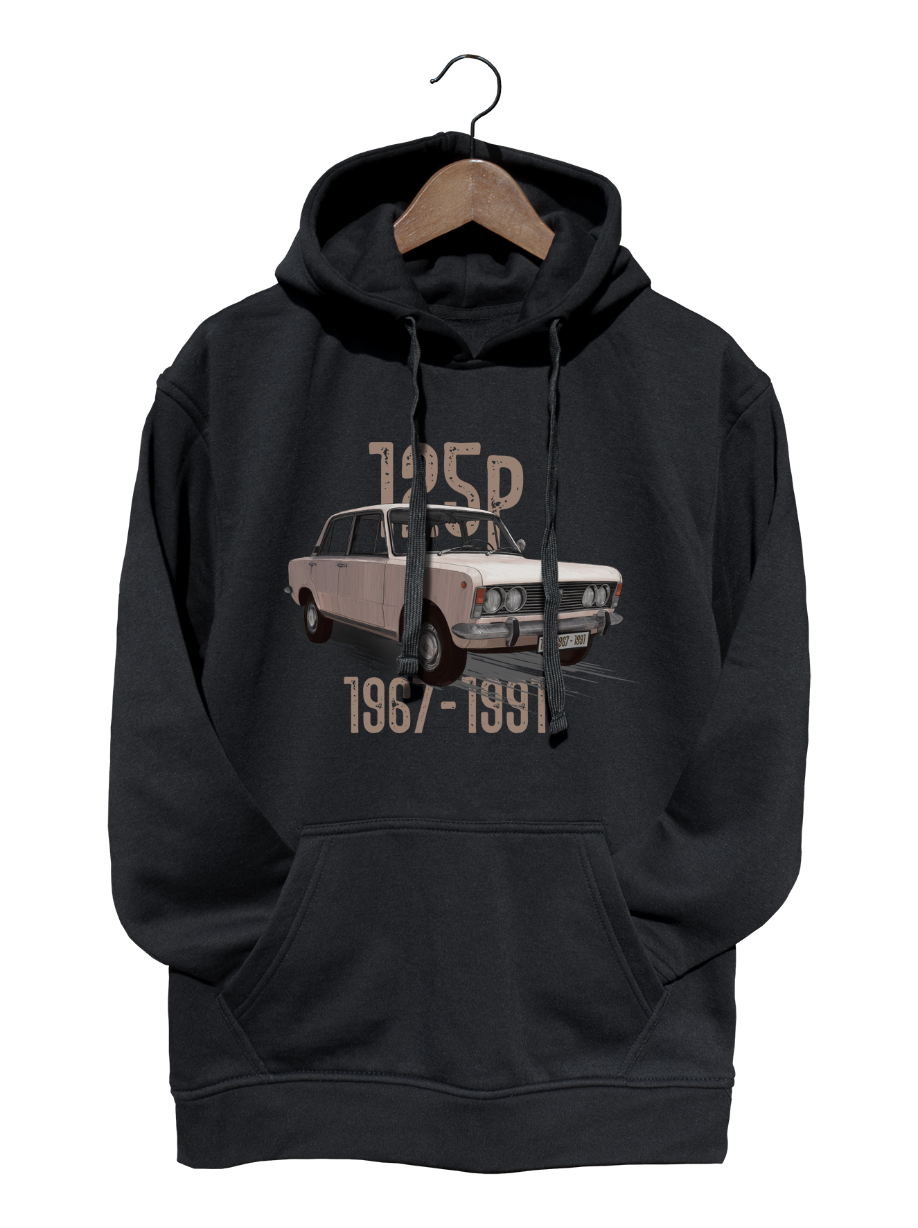 Duży Fiat — bluza (Rozmiar: 12 - 14 lat; Kolor bluzy: czarny; Rodzaj nadruku: Duży Fiat)