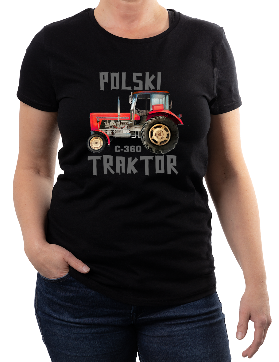 Ursus C-360 — koszulka (Kolor koszulki: czarny; Rozmiar: S (damska); Rodzaj nadruku: Ursus C-360)