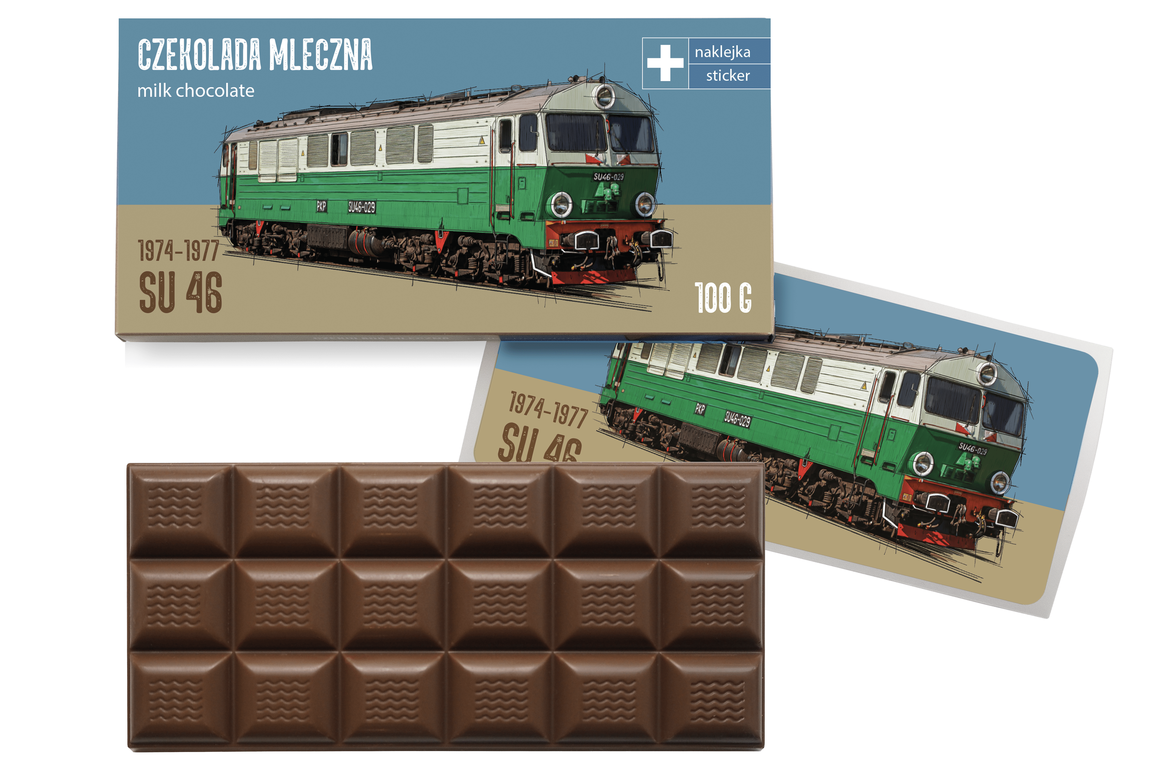 SU46 — czekolada mleczna z naklejką& CocoMoto