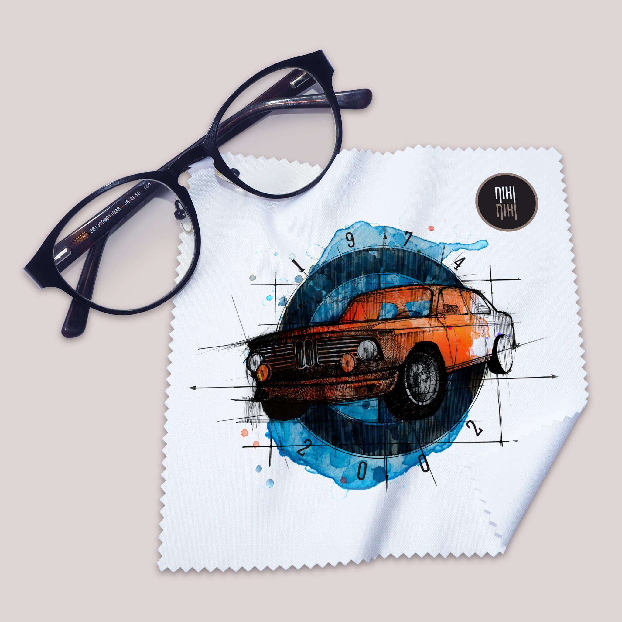 BMW 2002 — ściereczka (Kolor nadruku: kolorowy; Rodzaj nadruku: BMW 2002)