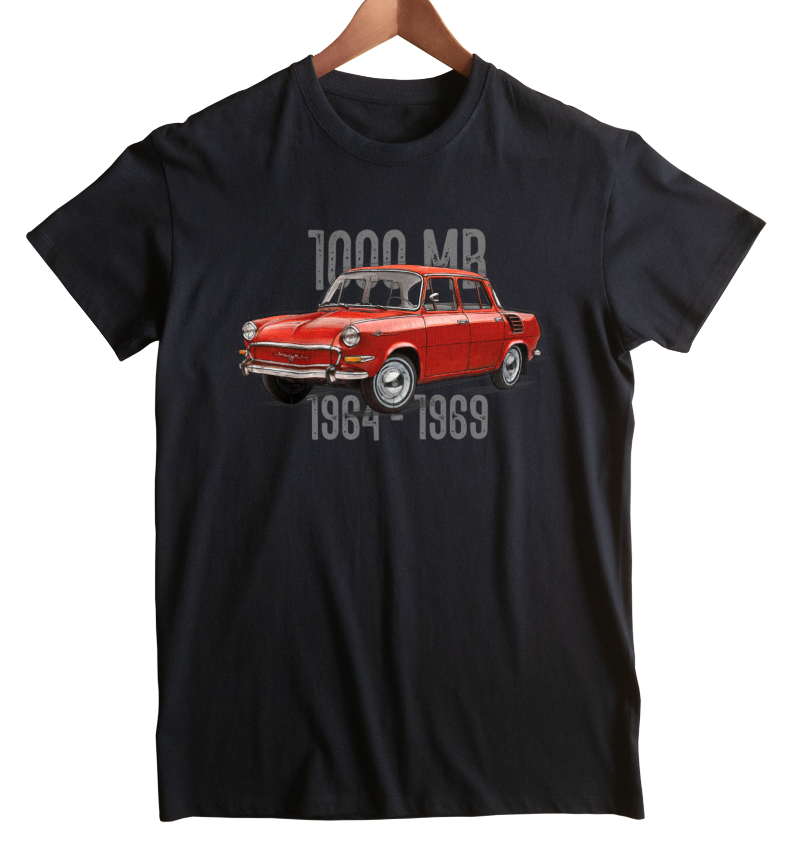 Škoda 1000 MB — koszulka (Kolor koszulki: czarny; Rozmiar: M (męska); Rodzaj nadruku: Škoda 1000 MB)