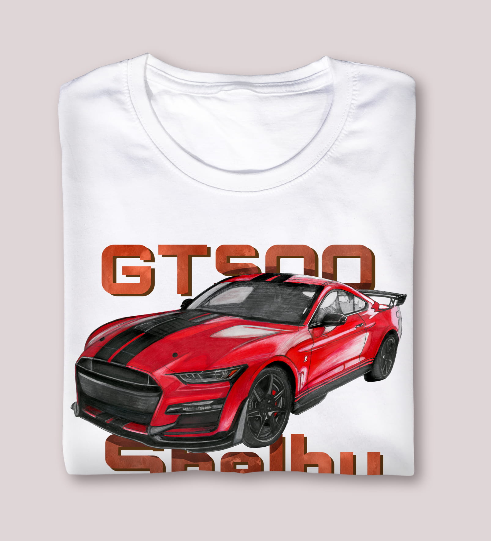 Ford Mustang Shelby — koszulka (Kolor koszulki: biały; Rozmiar: 5 - 6 lat; Rodzaj nadruku: Ford Mustang Shelby)