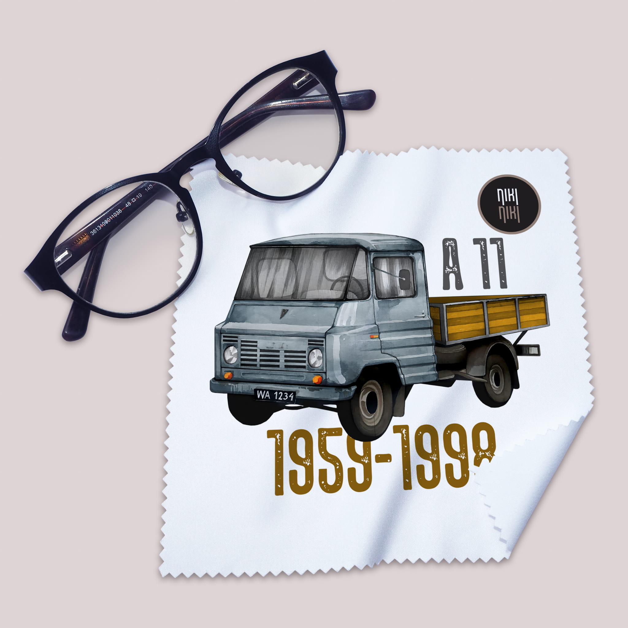 Żuk A11 — ściereczka (Kolor nadruku: niebieski; Rodzaj nadruku: A11B Żuk)