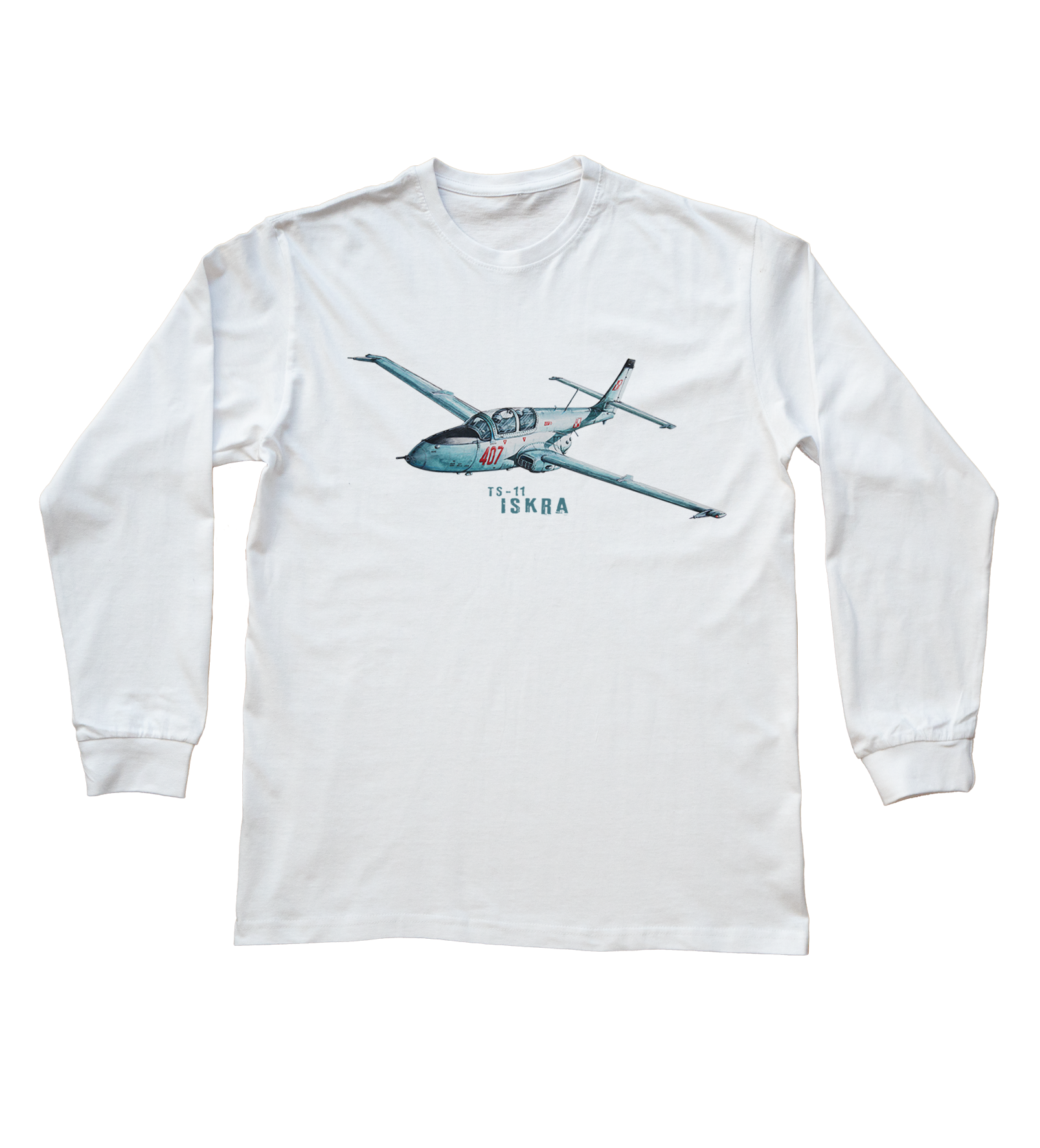 Iskra — bluzka z długim rękawem (Rozmiar: 12 - 14 lat; Kolor koszulki: biały; Rodzaj nadruku: Iskra)