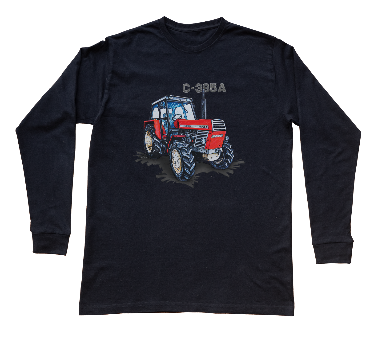 Ursus C-385A — bluzka z długim rękawem (Rozmiar: 9 - 11 lat; Kolor koszulki: czarny; Rodzaj nadruku: Ursus C-385A)