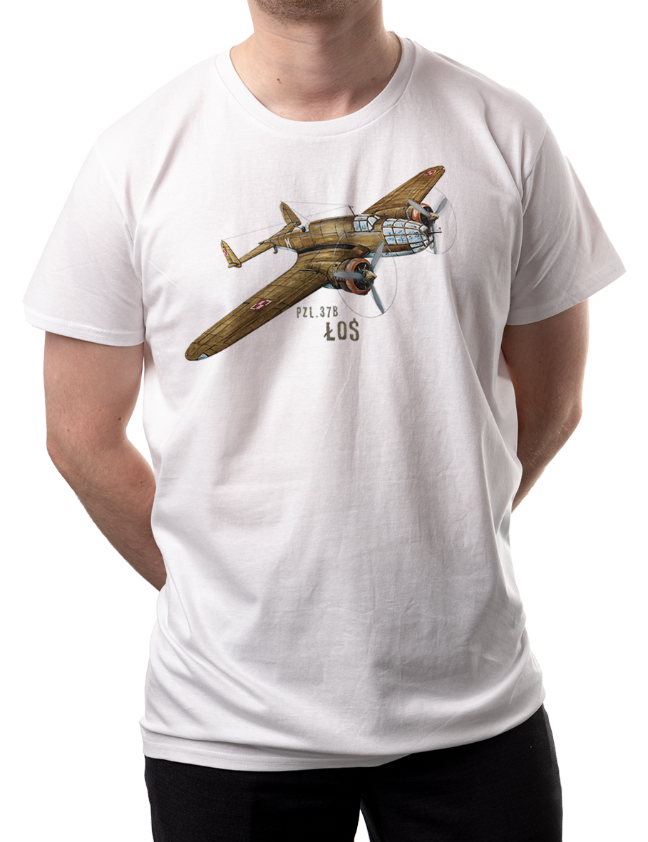 Łoś — koszulka (Kolor koszulki: biały; Rozmiar: 5XL (męska); Rodzaj nadruku: Łoś)