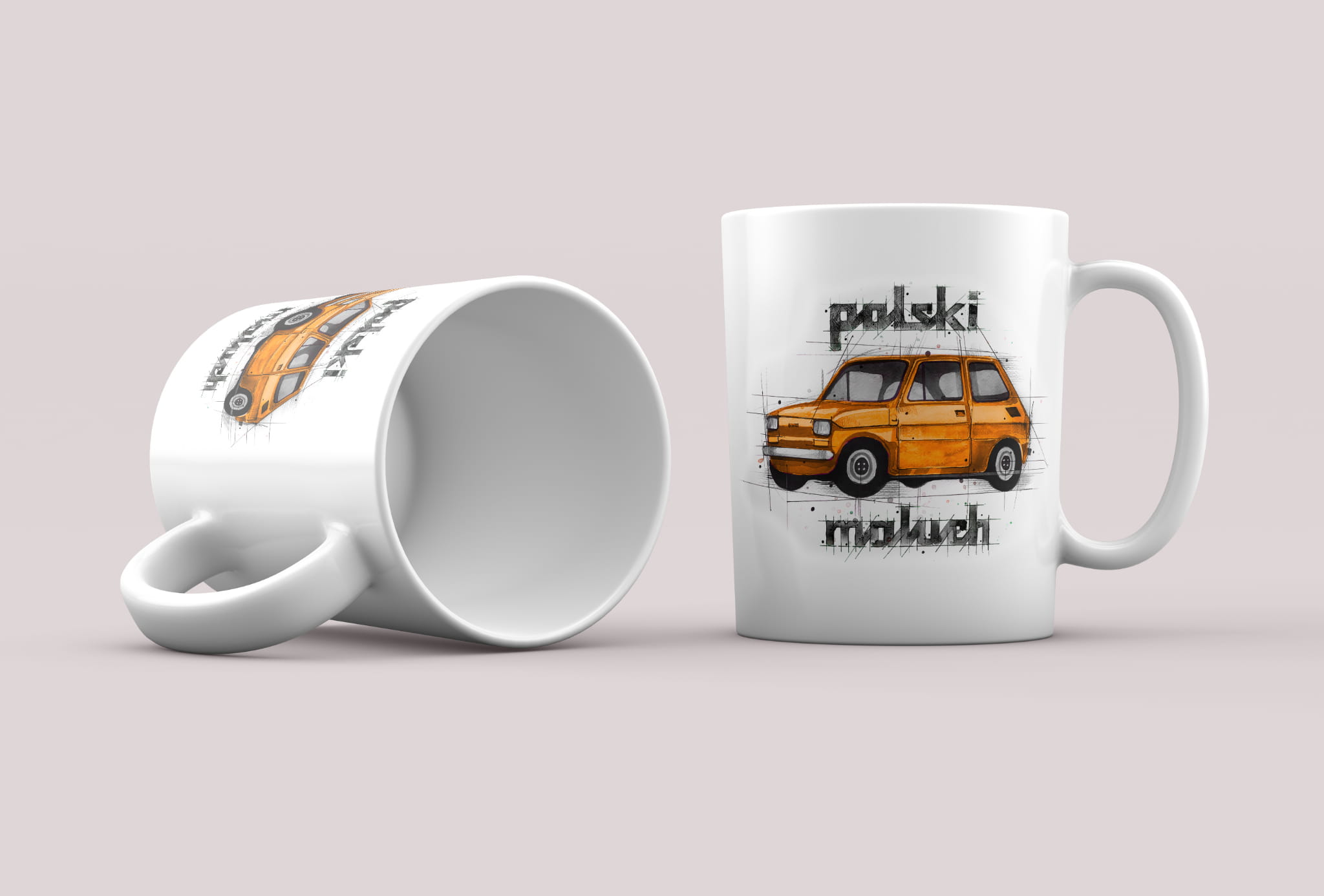 Maluch — kubek (kolor nadruku: niebieski; Rodzaj nadruku: Maluch)