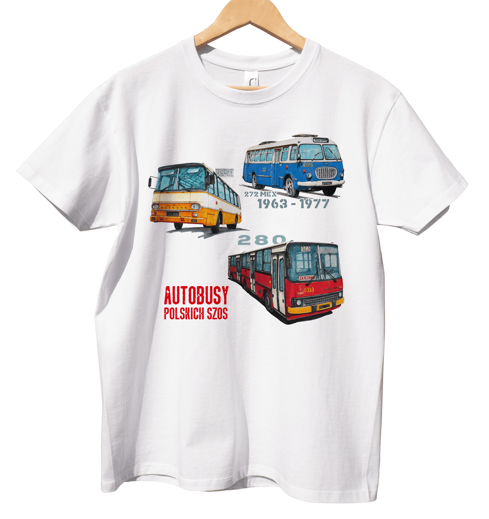 Koszulka dla kierowcy autobusu (Kolor koszulki: biały; Rozmiar: 5 - 6 lat; Rodzaj nadruku: BUSMIX)