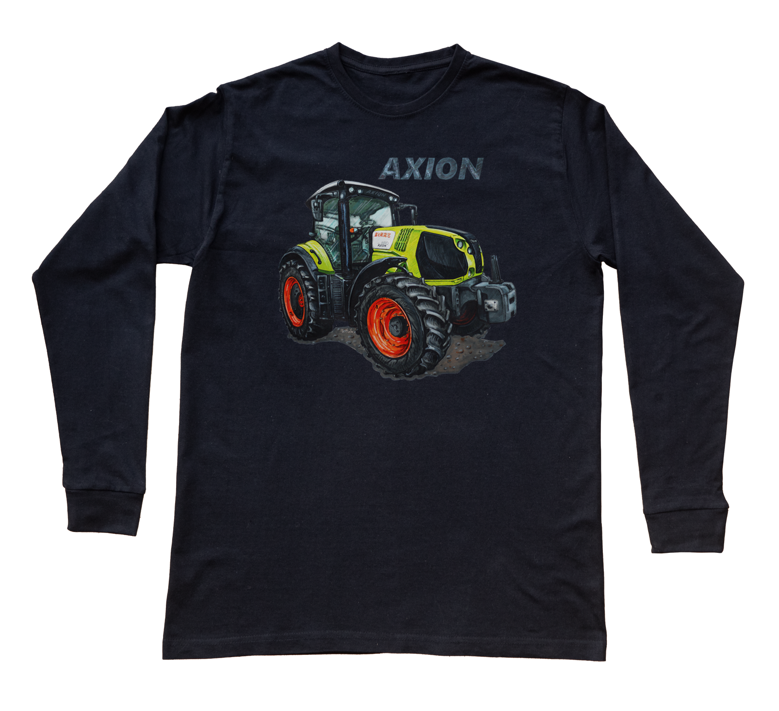 Claas — bluzka z długim rękawem (Rozmiar: M (dorosła); Kolor koszulki: czarny; Rodzaj nadruku: Claas)